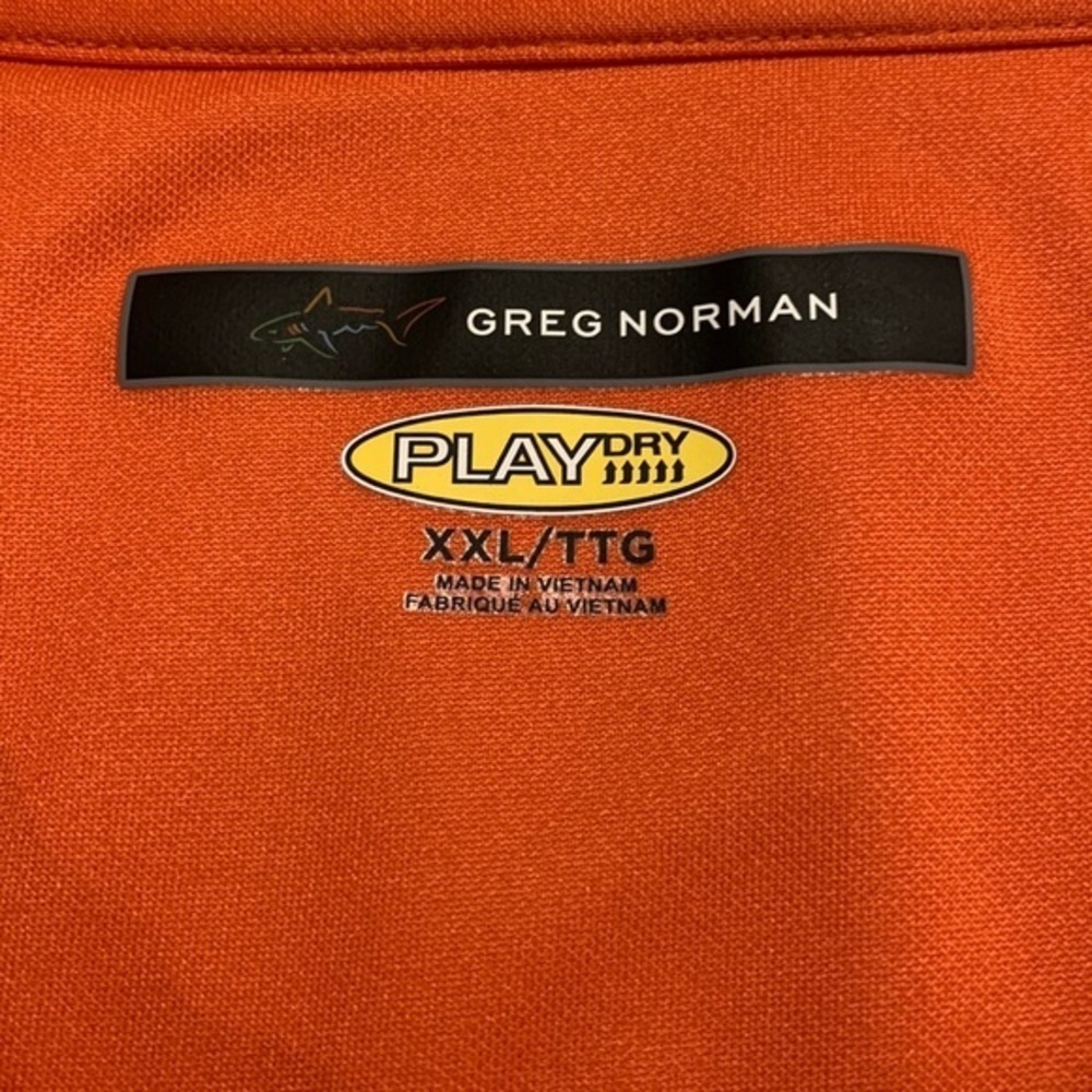 Greg Norman Play Dry Orange/Coral Polo Golf Shirt Size XXL EUC #0327 - Picture 5 of 8